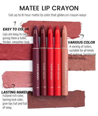 Waterproof Cherry Red Matte Lipstick Sexy Lipliner Pencil Plumping Stain Natural Nude Pink Lip Liner Outline Lips Contour Makeup