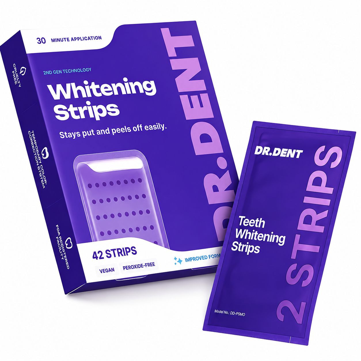 Dr.Dent® Enamel-Safe Purple Teeth Whitening Strips